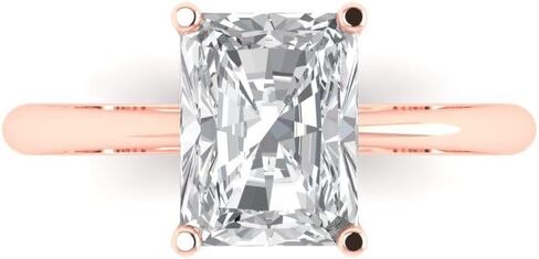 2.5 CTW خاتم خطوبة من الذهب الصلب CTW للنساء - 14K Rose Gold - Moissanite Wedding Promise Ring لها in Saudi Arabia