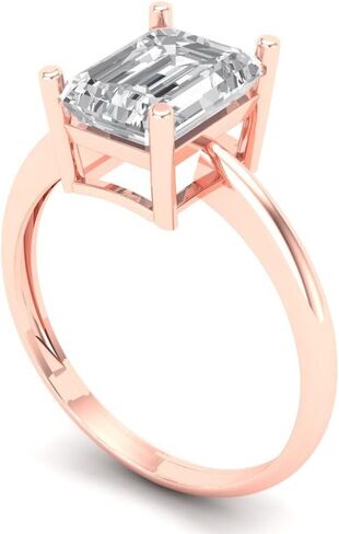 2.5 CTW خاتم خطوبة من الذهب الصلب CTW للنساء - 14K Rose Gold - Moissanite Wedding Promise Ring لها in Saudi Arabia