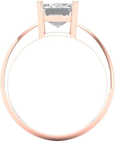 2.5 CTW خاتم خطوبة من الذهب الصلب CTW للنساء - 14K Rose Gold - Moissanite Wedding Promise Ring لها in Saudi Arabia
