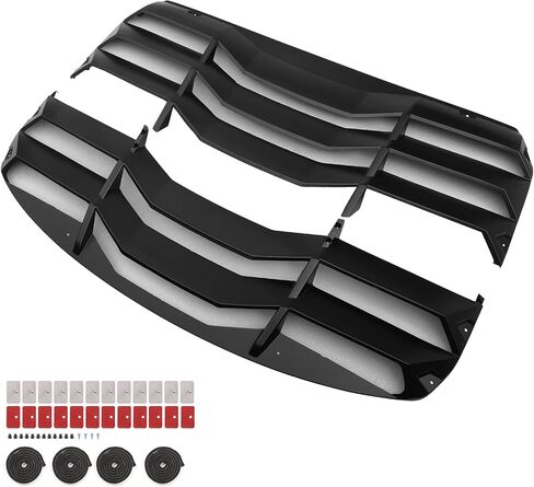 Ikon Motorsports Window Window Counter متوافق مع 2022-2025 Subaru Brz & Toyota GR86 ، Ikon abs plastic gloss back windshield sun snow cover vent 2pcs in Saudi Arabia