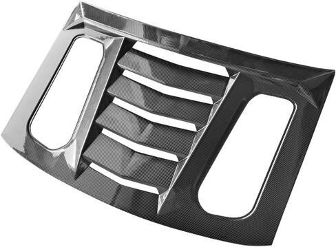 FREEMOTOR802 Rear Window Louver, Compatible with 2016-2024 Chevrolet Camaro Coupe, IKON V2 Style ABS Rear Windshield Sun Shade Cover Rain Guard Vent Scoop Louver, Carbon Fiber Print in Saudi Arabia