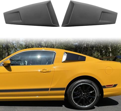 النافذة الجانبية ، متوافقة مع 2005-2014 Ford Mustang Eleanor Side ، Polyurethane (PU) الدخان/ملون هواء مغرفة الغلاف غلاف الظل ، 2pcs in Saudi Arabia