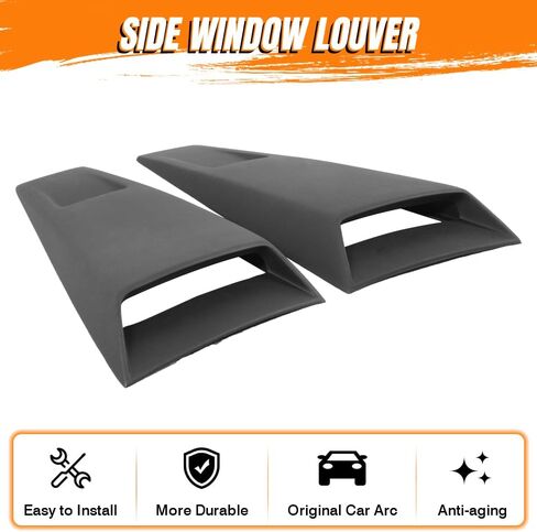 النافذة الجانبية ، متوافقة مع 2005-2014 Ford Mustang Eleanor Side ، Polyurethane (PU) الدخان/ملون هواء مغرفة الغلاف غلاف الظل ، 2pcs in Saudi Arabia
