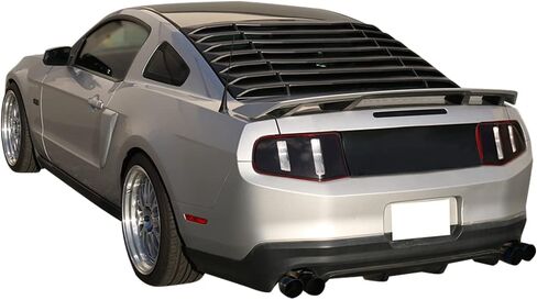 Ikon Motorsports ، Window Counver متوافق مع 2005-2014 Ford Mustang ، Painted Gloss Black Ikon style Sun Shown Cover ABS ، 2006 2007 2008 2010 2012 2013 2013 in Saudi Arabia