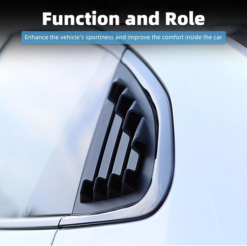 النافذة الجانبية الخلفية لوفورز ل Chevy Chevrolet Malibu 2016-2024 الملحقات النافذة الثلاثية تغطي إكسسوارات الخارجية القوية (أسود مشرق) in Kuwait