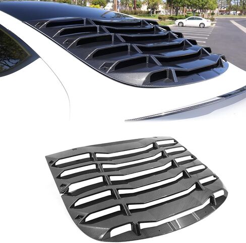 FREEMOTOR802® Rear Window Louver, Compatible with 2020-2024 Tesla Model Y, ABS Plastic Classic Style Rear Windshield Sun Shade Vent Cover 2PCS, Matte Black in Saudi Arabia
