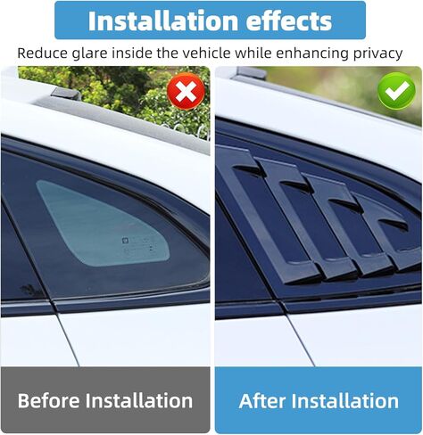 النافذة الجانبية الخلفية لوفورز ل Chevy Chevrolet Malibu 2016-2024 الملحقات النافذة الثلاثية تغطي إكسسوارات الخارجية القوية (أسود مشرق) in Kuwait