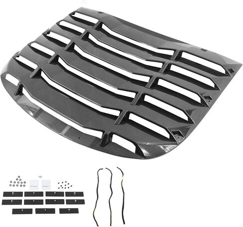 FREEMOTOR802® Rear Window Louver, Compatible with 2020-2024 Tesla Model Y, ABS Plastic Classic Style Rear Windshield Sun Shade Vent Cover 2PCS, Matte Black in Saudi Arabia
