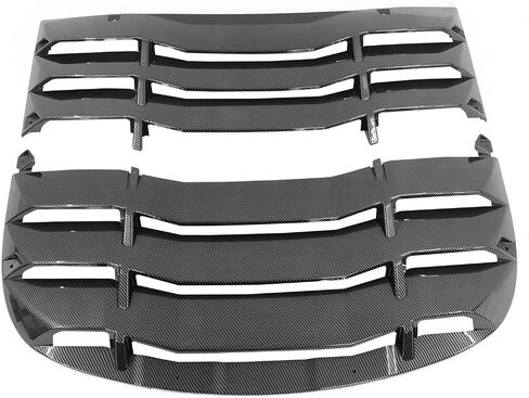 FREEMOTOR802® Rear Window Louver, Compatible with 2020-2024 Tesla Model Y, ABS Plastic Classic Style Rear Windshield Sun Shade Vent Cover 2PCS, Matte Black in Saudi Arabia