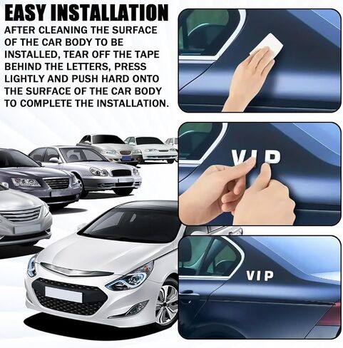 40pcs شارات السيارة المخصصة ، شعار حروف كروم ثلاثية الأبعاد ، شارة رمز لاصق DIY ، ملصقات شعار السيارة والشارات لجذع السيارة الخلفي وديكور الجدار في الهواء الطلق ، إكسسوارات السيارات in Kuwait