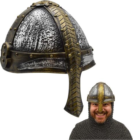 Nicky Bigs Novelties Nasal Nasan Norman Helm Norse Spangenhelm Helme German Garmiatiator Viking Helm Knight Helmet Spartan Helmet Medieval Renaactance Cosplay Cosplay in Saudi Arabia