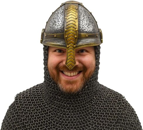 Nicky Bigs Novelties Nasal Nasan Norman Helm Norse Spangenhelm Helme German Garmiatiator Viking Helm Knight Helmet Spartan Helmet Medieval Renaactance Cosplay Cosplay in Saudi Arabia