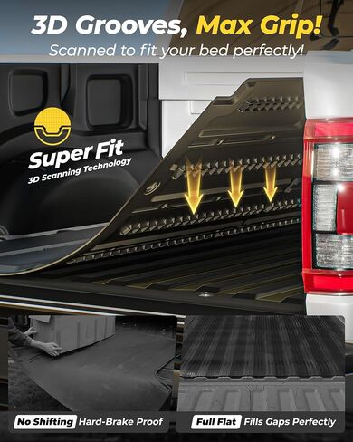 3W Bed Mat for Nissan Frontier 2025 2024 2023 2022 Truck Bed Mat 5 FT/59.5inchs, All Weather TPE Custom Fit Bed Liner for Frontier Crew Cab Pickup (Not Fit 6 FT/73.3inches)，Black in Kuwait