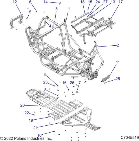 Polaris RZR Skid Plate Mount Bracket, Black, Genuine OEM Part 5260402-329, Qty 1 in Saudi Arabia