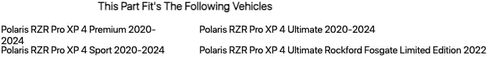 Tusk Quiet-Glide Skid Plate 3/8 Inch for Polaris RZR Pro XP 4 Ultimate Rockford Fosgate Limited Edition 2022 in Saudi Arabia