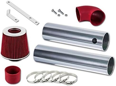 3" JDM Red Cold Air Intake Kit + Filter Compatible with 04-08 Acura TL 3.2L / 07-08 TL Type-S 3.5L / 05-08 RL 3.5L V6 in Saudi Arabia