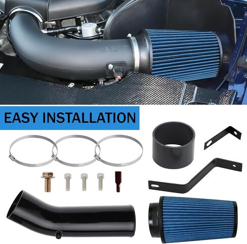 7.3L AIR COLD AITAKE KIT 4 "طقم أنابيب الهواء البارد لفورد F250 F350 Super Duty 1999.5 2000 2001 2002 2003 7.3 Powerstroke Diesel (Blue) in Kuwait