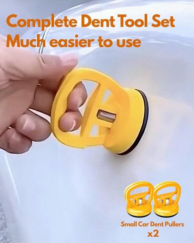 Car Dent Puller, 2 Pack Dent Repair Kit, Strong Suction Cups, Portable Dent Remover Tool for Car, Paintless Dent Removal Kit for Auto Body,Glass,Screen, Car Scratch Remover (Yelow) in Saudi Arabia