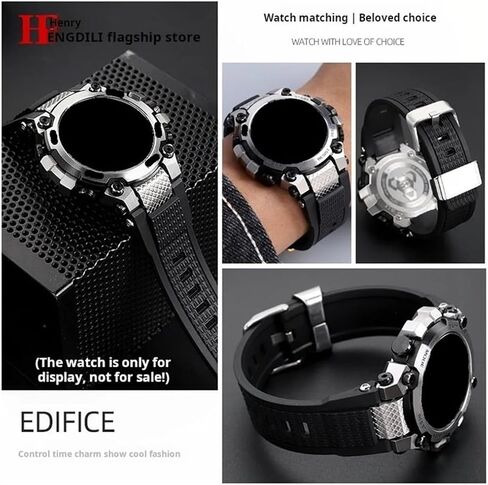 Resin Silicone Sports Watchband Fit for Casio G-SHOCK MTG-B3000B/BD Men Replacement Watch Strap Stainless Steel Buckle in Saudi Arabia