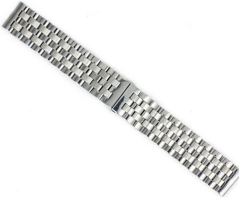 Curved Stainless Steel Brushed/Polished Watch Band Strap Buckle Clasp For Men Women 18mm/19mm/20mm/21mm/22mm in Saudi Arabia