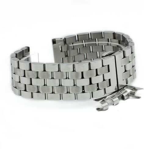 Curved Stainless Steel Brushed/Polished Watch Band Strap Buckle Clasp For Men Women 18mm/19mm/20mm/21mm/22mm in Saudi Arabia