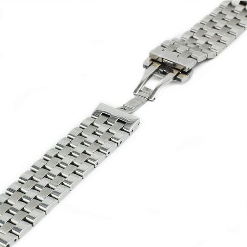 Curved Stainless Steel Brushed/Polished Watch Band Strap Buckle Clasp For Men Women 18mm/19mm/20mm/21mm/22mm in Saudi Arabia