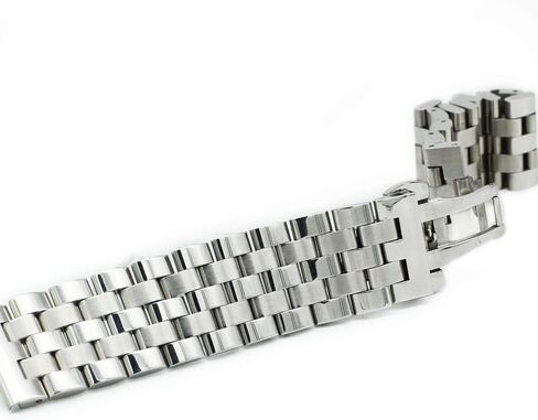 Curved Stainless Steel Brushed/Polished Watch Band Strap Buckle Clasp For Men Women 18mm/19mm/20mm/21mm/22mm in Saudi Arabia