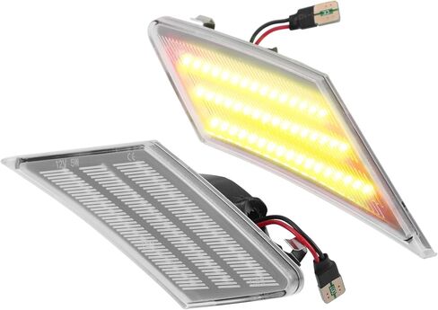 LED الجانب ماركر ضوء 84912CA150 السائق الأمامي الركاب بدوره أضواء الإشارة الحاجز مصابيح Sidemarker لScion FR-S عدسة سوداء العنبر LED ضوء 1 زوج in Saudi Arabia
