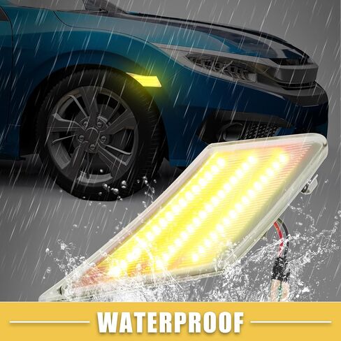 LED الجانب ماركر ضوء 84912CA150 السائق الأمامي الركاب بدوره أضواء الإشارة الحاجز مصابيح Sidemarker لScion FR-S عدسة سوداء العنبر LED ضوء 1 زوج in Saudi Arabia