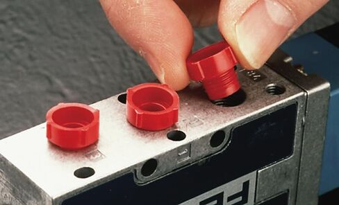 Caplugs 99394973 Plastic Threaded Plug for SAE O-Ring Ports. PDO-108, PE-HD, to Plug Thread Size 3/4-16", Red (Pack of 100) in Saudi Arabia