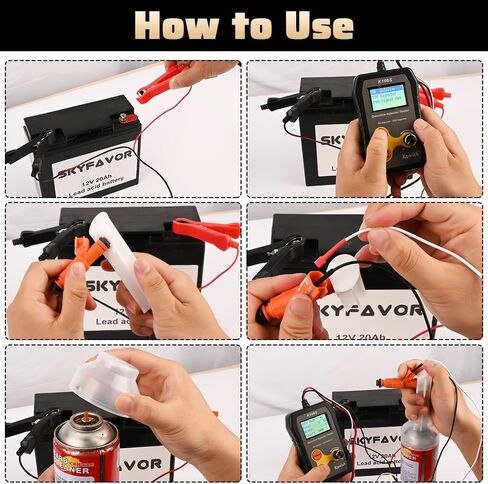 Universal Fuel Injector Tester and Cleaner Tool, DIY Cleaning Tool Kit for PWM, Adjustable Pulse Width Freq & Count, Two Injectors Test Simultaneously with 5 Modes, 6 Size Cleaning Adapters in Kuwait