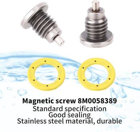 2 Sets Lower Unit Oil Drain Plug for Mercury MerCruiser Outboard Engine Gear Case, 3/8-16 Thread 8M0058389 Magnetic Screw & 10-79953Q04 Non-Magnetic Screw Parts Kit with 2pcs Seal Gasket in Saudi Arabia