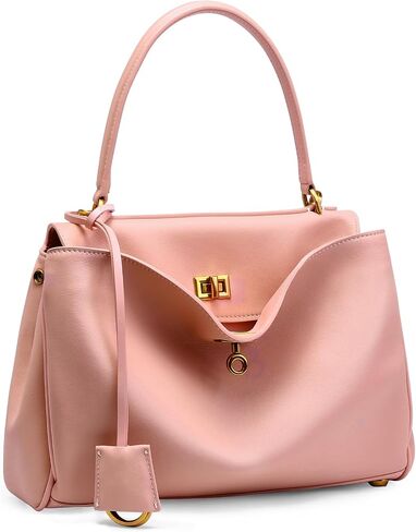 Genuine Leather Tote Bag for Women: Soft Leather Shoulder Handbags - Ladies Satchel Crossbody Purse for Travel Work (Medium) in Kuwait