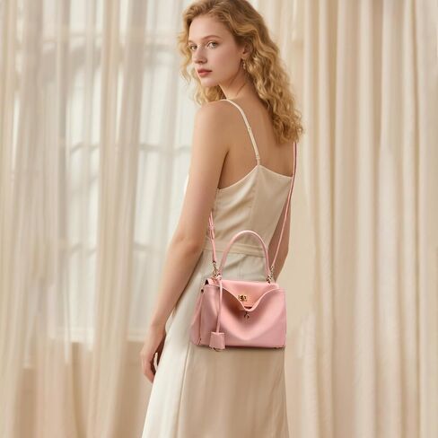 Genuine Leather Tote Bag for Women: Soft Leather Shoulder Handbags - Ladies Satchel Crossbody Purse for Travel Work (Medium) in Kuwait