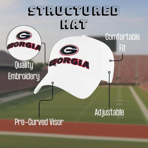 قبعة MVP مرخصة رسميًا من University Georgia Classic Edition بشعار فريق Bulldogs قابل للتعديل in Saudi Arabia