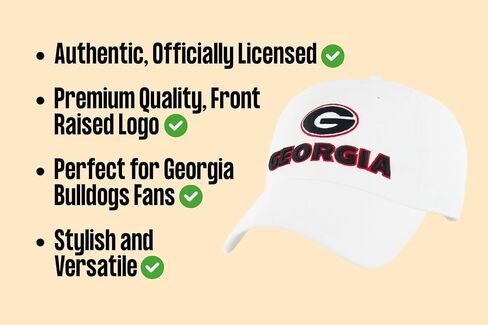 قبعة MVP مرخصة رسميًا من University Georgia Classic Edition بشعار فريق Bulldogs قابل للتعديل in Saudi Arabia