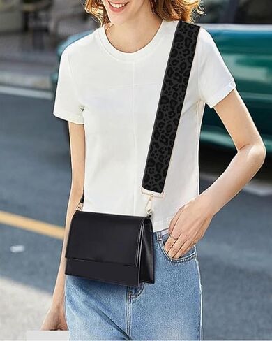 أشرطة محفظة بديلة من BeauBeast، حزام كتف عريض 2 بوصة قابل للتعديل، أحزمة حقيبة يد من القماش بإبزيم ذهبي in Kuwait