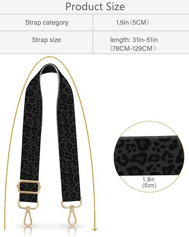 أشرطة محفظة بديلة من BeauBeast، حزام كتف عريض 2 بوصة قابل للتعديل، أحزمة حقيبة يد من القماش بإبزيم ذهبي in Kuwait