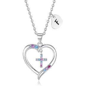 Cross Necklace for Girl Daughter Baptism First Communion Confirmation Graduation Gifts for Daughter in Kuwait