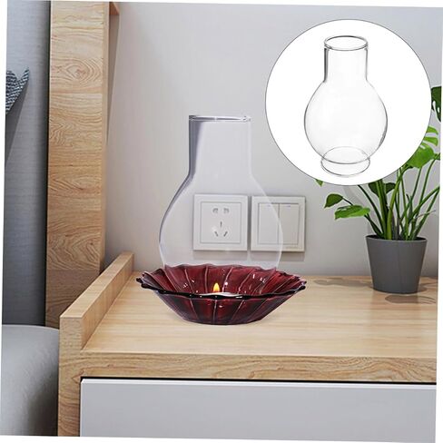 Cabilock 2pcs شمعة زجاجية مقاومة للرياح ظلال شمعة طويلة شمعة مصممة إعصار تصميم الأنبوب الزجاجي لأغطية للديكور المنزلي مركزية مركزية in Saudi Arabia