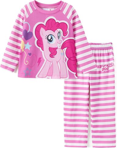 My Little Pony Girls Pajama مجموعة المهر طباعة طويلة الأكمام الطويلة خريف الخريف ملابس النوم المريحة لطفل يونيكورن PJS 2-6 سنوات in Saudi Arabia