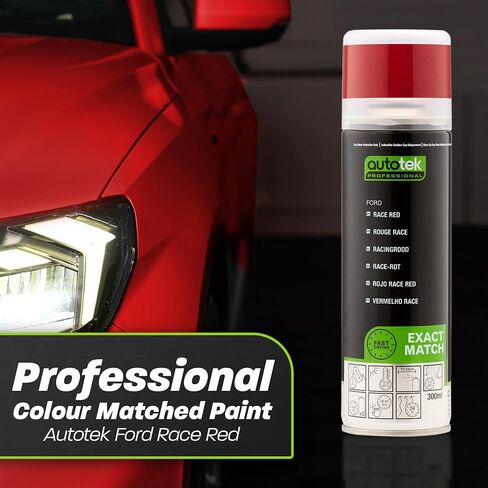 Autotek Professional Exact Match Car Spray Paint, Ford Race Red Aerosol Spray, 300 ml in Kuwait