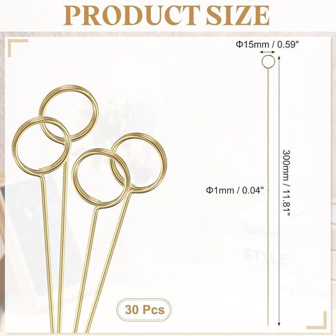 Uxcell 30 PCS Table Card Mostuders ، 11.8 Round Metal Craft Clips Clips Clips Clip Number Accounders for Wedding ، Memo ، Restaurant ، Gold in Saudi Arabia