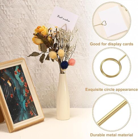 Uxcell 30 PCS Table Card Mostuders ، 11.8 Round Metal Craft Clips Clips Clips Clip Number Accounders for Wedding ، Memo ، Restaurant ، Gold in Saudi Arabia