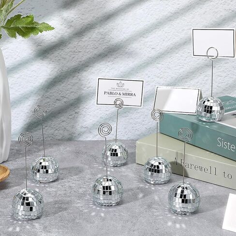 60 PCS Disco Ball Table حامل رقم ، حاملي البطاقات ، بطاقات الجداول ، أرقام الصورة ، أرقام عرض ، مقاطع ، لزخارف حفل زفاف ديسكو حفل زفاف ديسكو ديسكو in Saudi Arabia