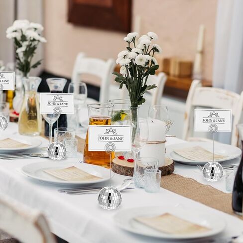 60 PCS Disco Ball Table حامل رقم ، حاملي البطاقات ، بطاقات الجداول ، أرقام الصورة ، أرقام عرض ، مقاطع ، لزخارف حفل زفاف ديسكو حفل زفاف ديسكو ديسكو in Saudi Arabia