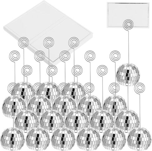 60 PCS Disco Ball Table حامل رقم ، حاملي البطاقات ، بطاقات الجداول ، أرقام الصورة ، أرقام عرض ، مقاطع ، لزخارف حفل زفاف ديسكو حفل زفاف ديسكو ديسكو in Saudi Arabia