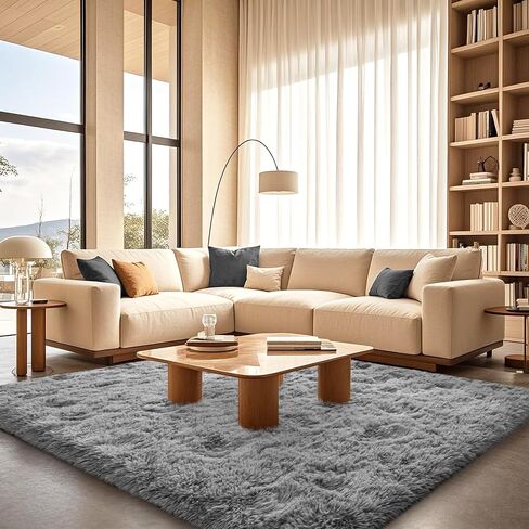 Black Rugs for Bedroom 4x5.9 ft - Ultra Soft Faux Fur Area Rug - Plush Non-Slip Shaggy Carpet for Living Room, Cozy Fluffy Rug for Kids Boys Girls Dorm Nursery Room, High Pile Floor Carpet in Saudi Arabia