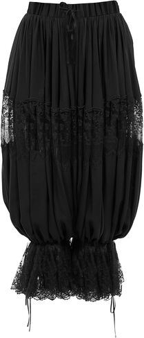 Lace Long Bloomer Pants for Women Y2K Ruffle Victorian Pantaloons Pettipants Slip Pants Capri Pajama Bottoms in Saudi Arabia