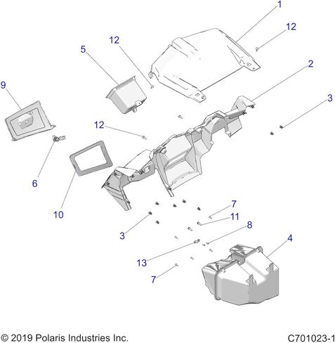 Polaris RZR Double Din لوحة ، Gloss Black ، Part 5451290-070 ، Qty 1 in Saudi Arabia